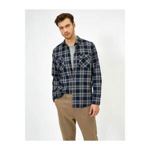 Koton Double Pocket Plaid Slim Fit Casual Shirt