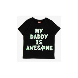 Koton Baby Boy Black Baby Black Printed T-Shirt