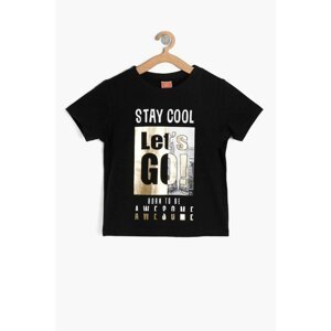 Koton Black Baby Boy Printed T-Shirt