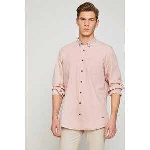 Koton Men's Pink Pocket Detailed Shirt