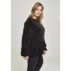 Ladies Oversize Chenille Sweater black