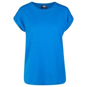 Women's T-shirt with extended shoulder light blue