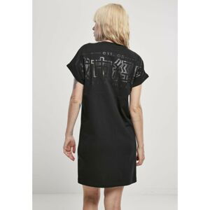 Women's T-shirt with print on the sleeves black/black