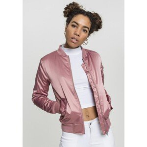 Ladies Satin Bomber Jacket oldrose