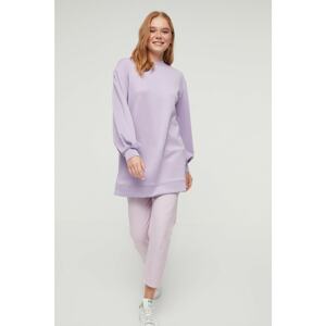 Trendyol Lilac Crew Neck Knitted Sweatshirt