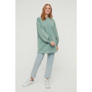 Trendyol Green Crew Neck Knitted Sweatshirt