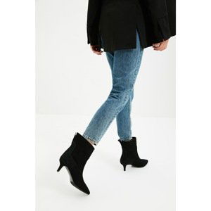 Trendyol Black Suede Women's Boots & Booties