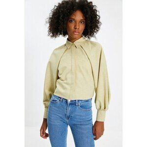 Trendyol Stone Pleated Shirt