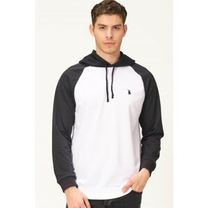 V4005 DEWBERRY MEN'S SWEATSHIRT-WHITE-LACİVERT