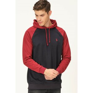 V4005 DEWBERRY MEN'S SWEATSHIRT-LACİVERT- BURGUNDY