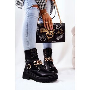 Chained Worker Boots Black Molisa