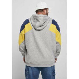 Oversize 3-Tone Hoody Grey/Honey/Navy Blue