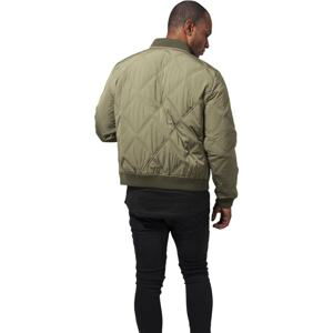 Big Diamond Quilt Bomber Jacket olive