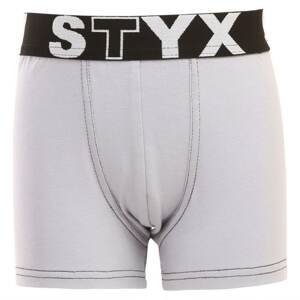 Children's boxers Styx sports rubber light gray (GJ1067)