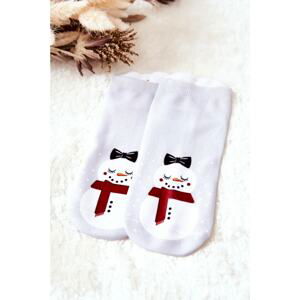 Feet Socks Snowman Grey