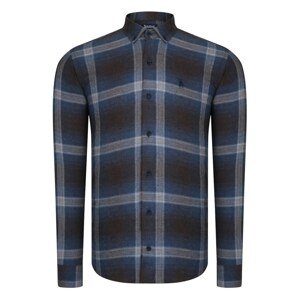 G708 DEWBERRY MEN'S SHIRT-PATTERNED COFFEE