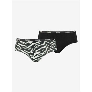 Set of two panties in black and white-black Puma - Women