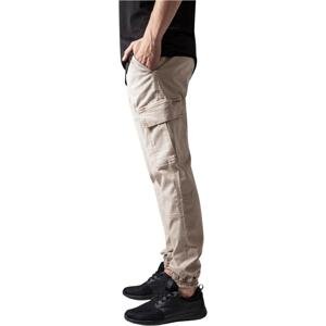 Washed Cargo Twill Jogging Pants Sand