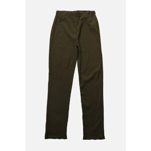 Trendyol Khaki Straight Fit Knitted Trousers