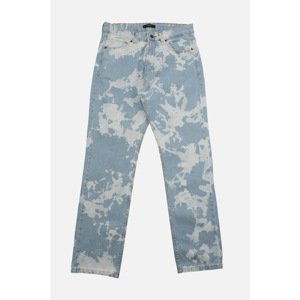 Trendyol Blue Men's Regular Fit Tie Dye Washed Jeans