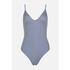 Trendyol Lilac V-Neck Back Detailed Swimsuit