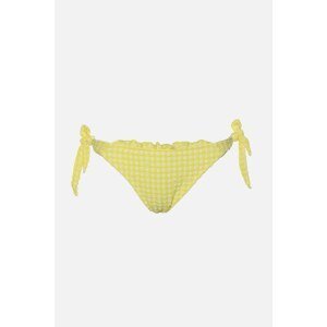 Trendyol Yellow Gingham/Plaid Tie Regular Leg Bikini Bottoms