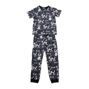 Trendyol Navy Blue Printed Boy Knitted Pajamas Set