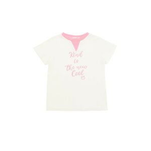 Trendyol Ecru Printed Girl Knitted T-Shirt