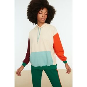Trendyol Multicolor Color Block Loose Thin Knitted Sweatshirt