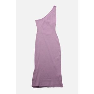 Trendyol Lilac Low Back Ribbed Knitted Dress