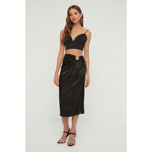 Trendyol Black Buckle Detailed Skirt