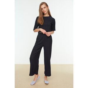Trendyol Navy Blue Culotte Fit Knitted Trousers