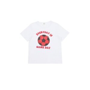Trendyol White Rotating Sequined Boy Knitted T-Shirt