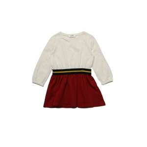 Trendyol Ecru Waist Stripe Detailed Girl Knitted Dress