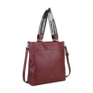 LUIGISANTO Burgundy city bag with a detachable strap