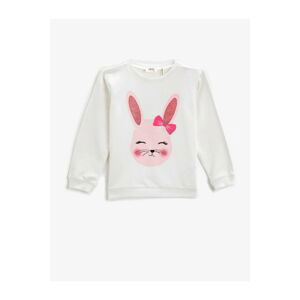 Koton Rabbit Printed Sweatshirt Cotton