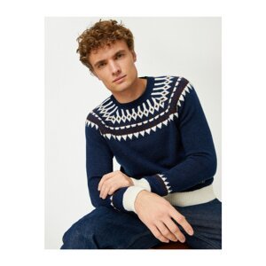 Koton Jacquard Raglan Sleeve Sweater