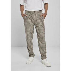 Tapered Check Jogger Pants Sand