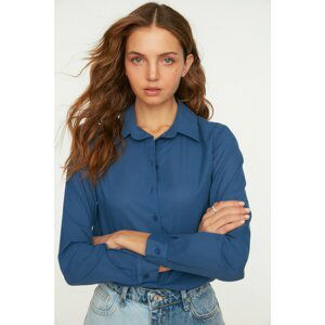 Trendyol Blue Straight Cut Shirt