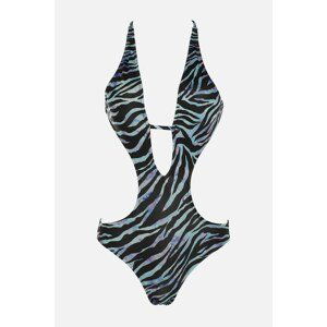 Trendyol Multicolored Zebra Patterned Swimsuit