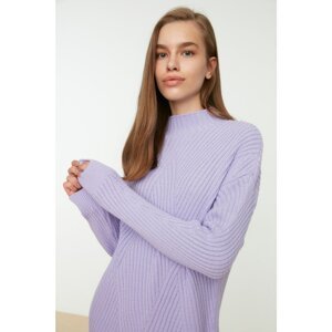 Trendyol Lilac Stand Collar Knitwear Sweater