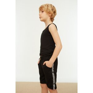 Trendyol Black Striped Boy Knitted Shorts & Bermuda