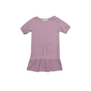 Trendyol Lilac Balloon Sleeve Crepe Girl Knitted Dress