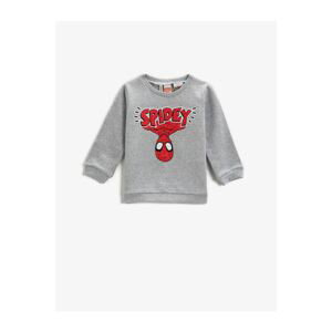 Koton Spider Man Printed Sweatshirt Crew Neck Licensed