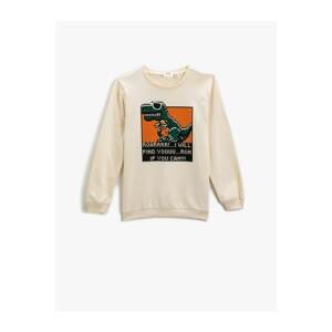 Koton Dinosaur Printed Sweatshirt Long Sleeve