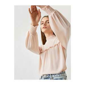 Koton Balloon Sleeve Frilly Blouse