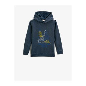 Koton Dinosaur Printed Hoodie Sweatshirt