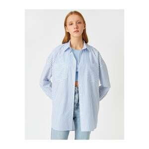 Koton Striped Pocket Long Sleeve Shirt