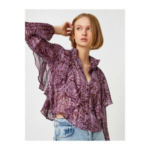 Koton Patterned Frilly Shirt