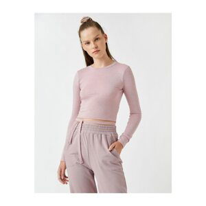 Koton Long Sleeve T-Shirt Crop Tie Waist